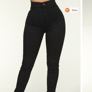 FN Luxe Ultra High Waist Skinny Jeans Black